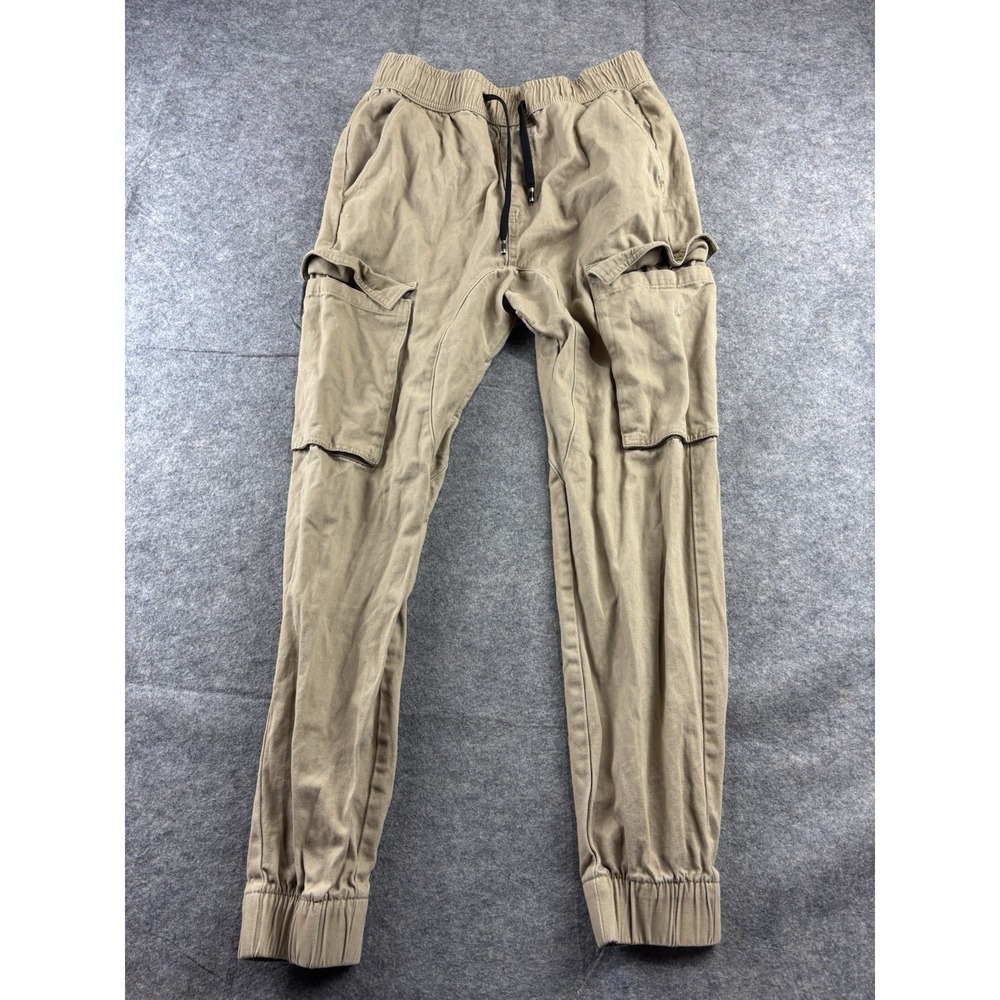 Italymorn Sunrise Mens Khaki Tan Cargo Jogger Pants Size Small 100% Cotton